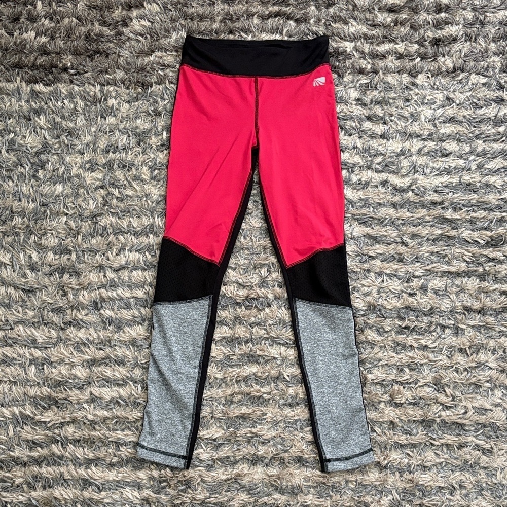 Maria Pink Black Grey Fitness Leggings Youth L (14/16)